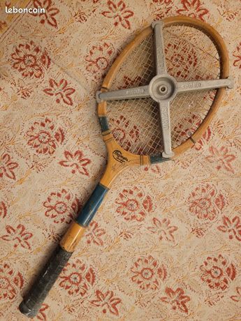 Raquette De Tennis Vintage Spalding Nationalist B - Bois Années 1910, Occasion