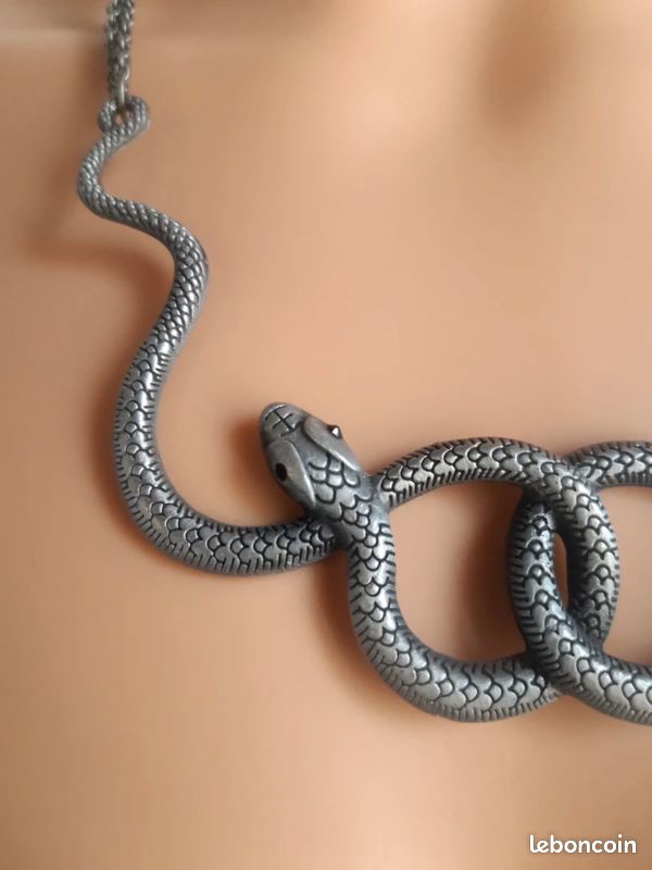 Yheakne Collier Ras Du Cou Punk En Daim Avec Pendentif Serpent En