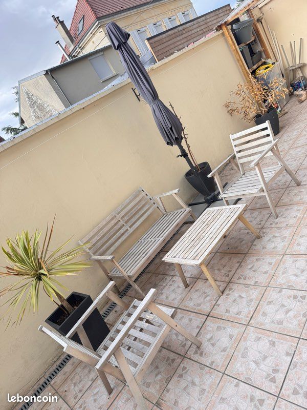 Salon de jardin + parasol (image 1)
