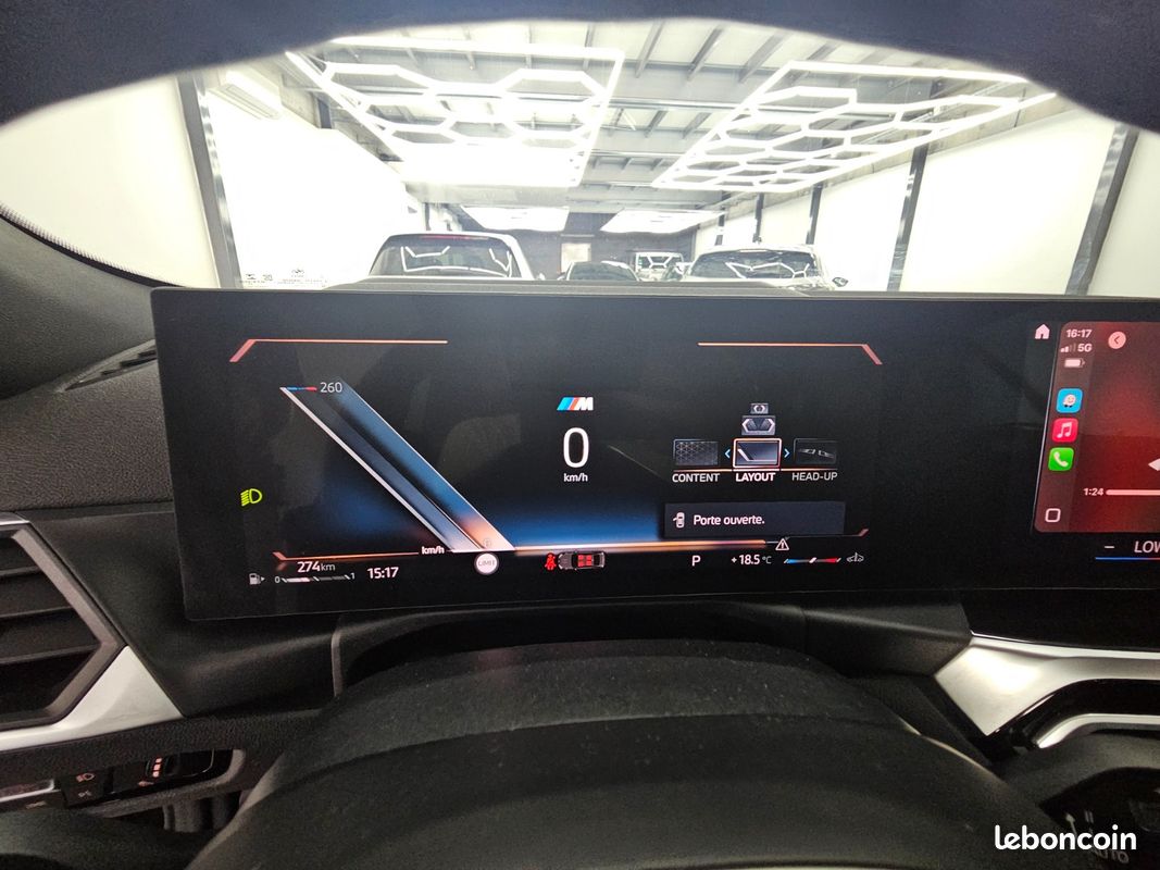 BMW 420i cabriolet M Sport / feux laser / ecrans full curvate display / siege chauffant / chauffage de nuque / régulateur auto adaptatif / feux auto / essuie-glace auto / volant chauffant / hayon ... (image 25)