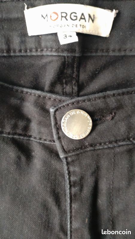 Jean MORGAN Taille 34/XS Noir - Occasion En Très Bon état, Basique Intemporel