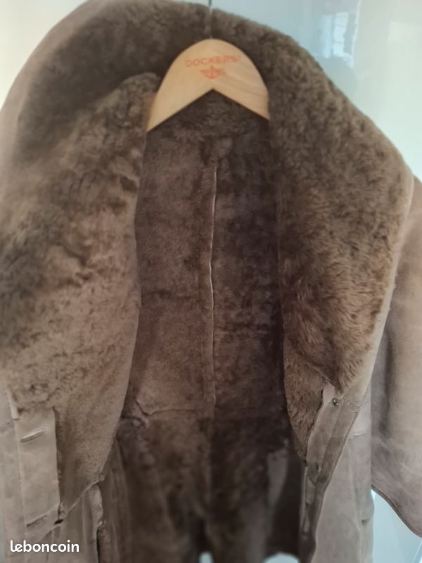 Manteau peau retournée vintage (image 4)