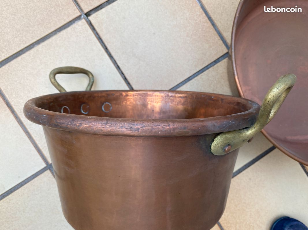2 bassines pour confiture en cuivre (image 3)