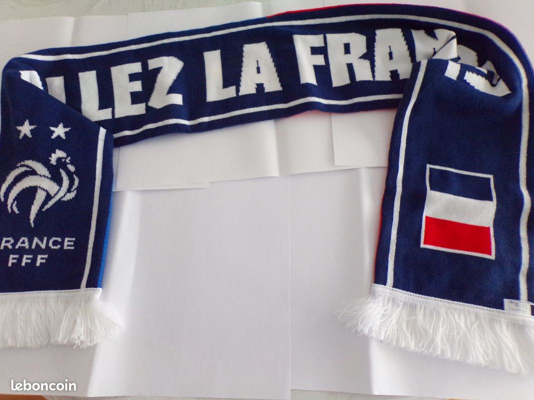 Écharpe Supporter Equipe De France – Collection Officielle FFF, 140 X 20 Cm, Acrylique – Bleu, Blanc, Rouge
