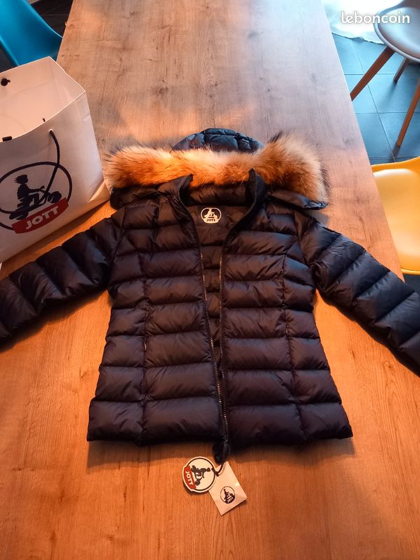 Parka Veste Jott Capuche Fourrure Doudoune Courte Doudoune Jott