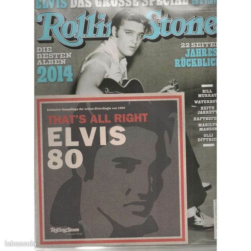 Elvis presley that's all right 45 tours avec magazine rolling stone (image 1)