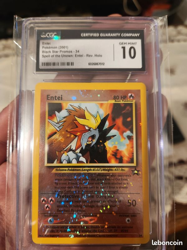 Entei - Black Star promos - 34 CGC10 GM 2/3swirl - Collection