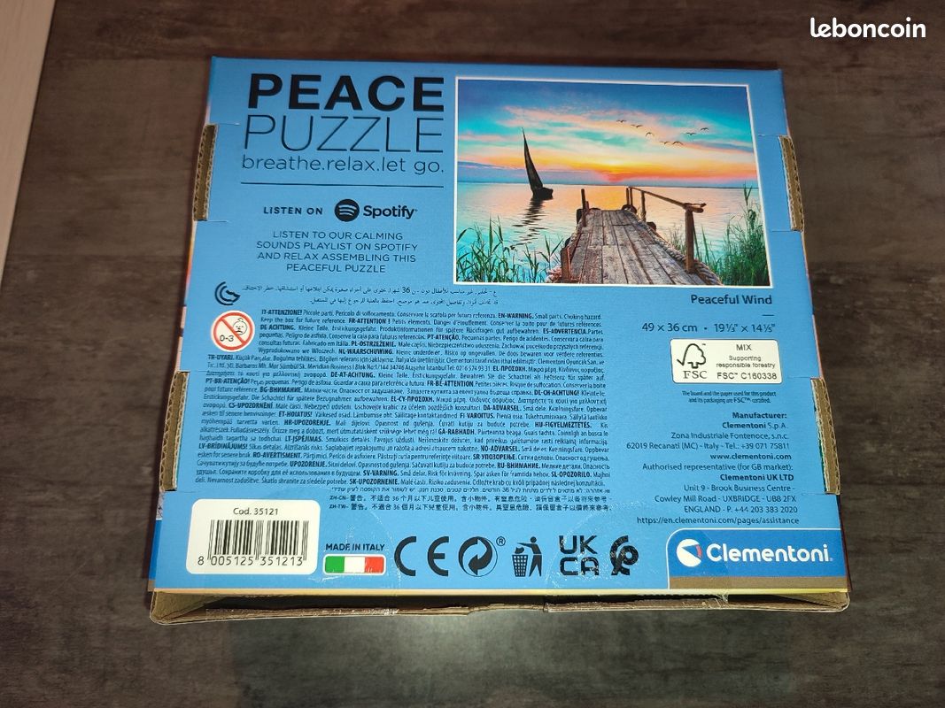 Puzzle 500 pièces CLEMENTONI Peaceful Wind (image 2)