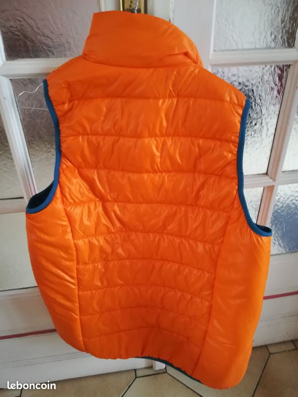 Doudoune 14 ans sans manche Decathlon orange (image 1)