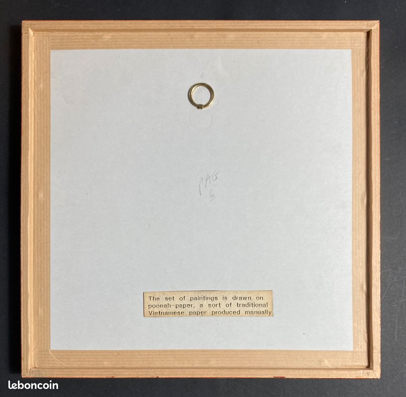 Dinh LUC "Les lutteurs" Gravure sur bois signée (image 5)