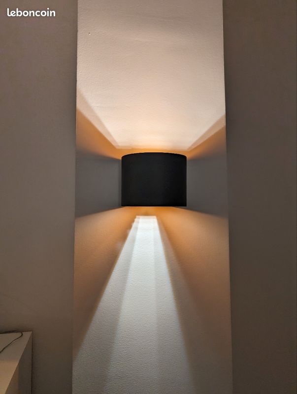 Lot de 2 Appliques murale noire moderne (image 8)