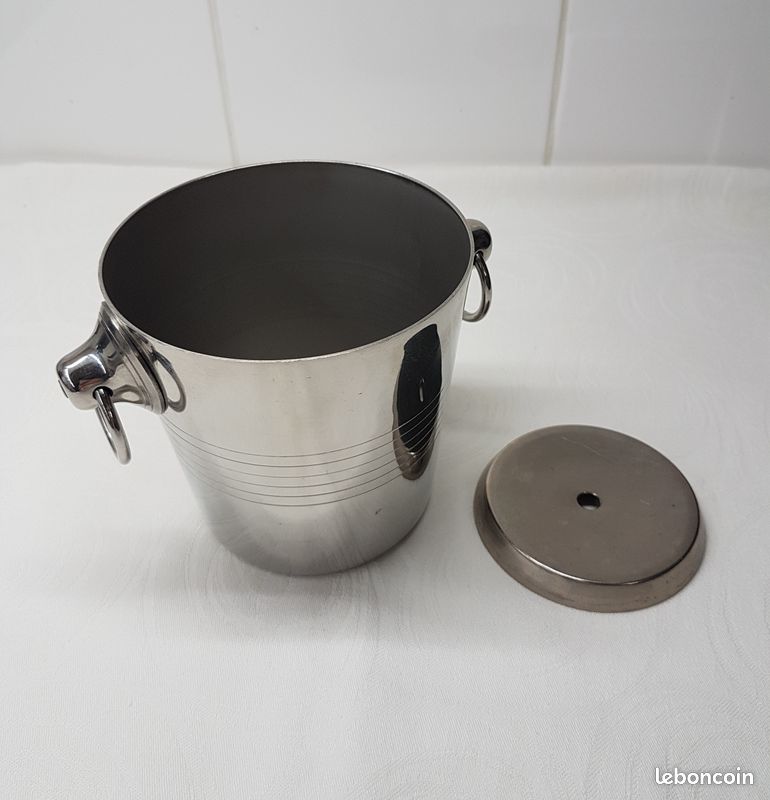 Seau à Glaçons Letang Rémy En Inox – Reproduction Vintage Avec Poignée