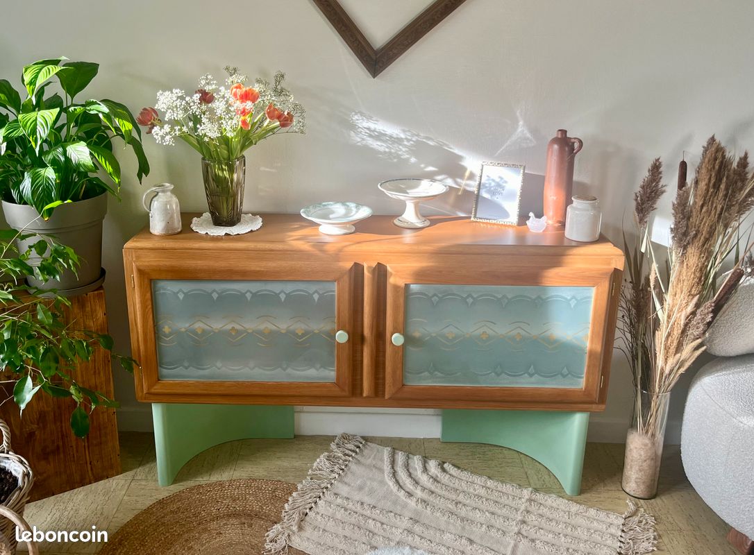 🌺🌸 Mobiliers Uniques - Enfilade, buffet bas "MADO" vintage - Art déco (image 2)
