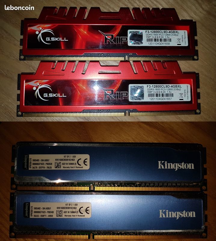 4x2GB DDR3 RAM PC12800 CL9 (image 1)