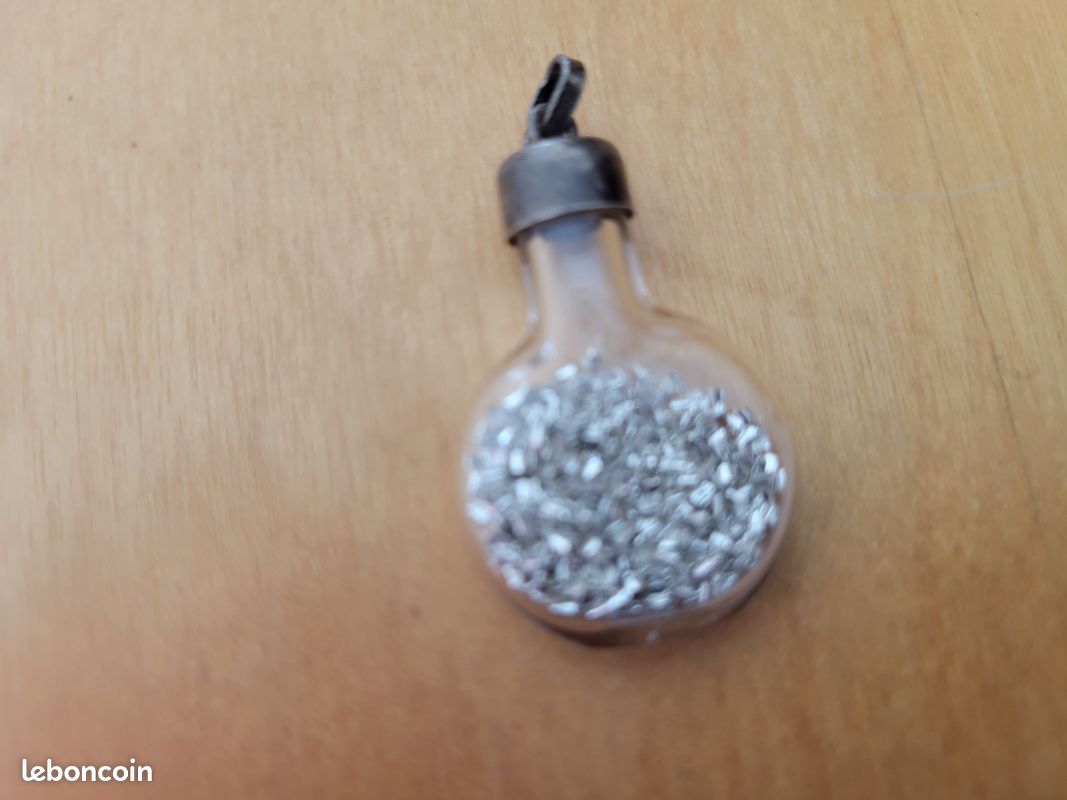 Pendentif verre et argent 925, vintage (image 1)