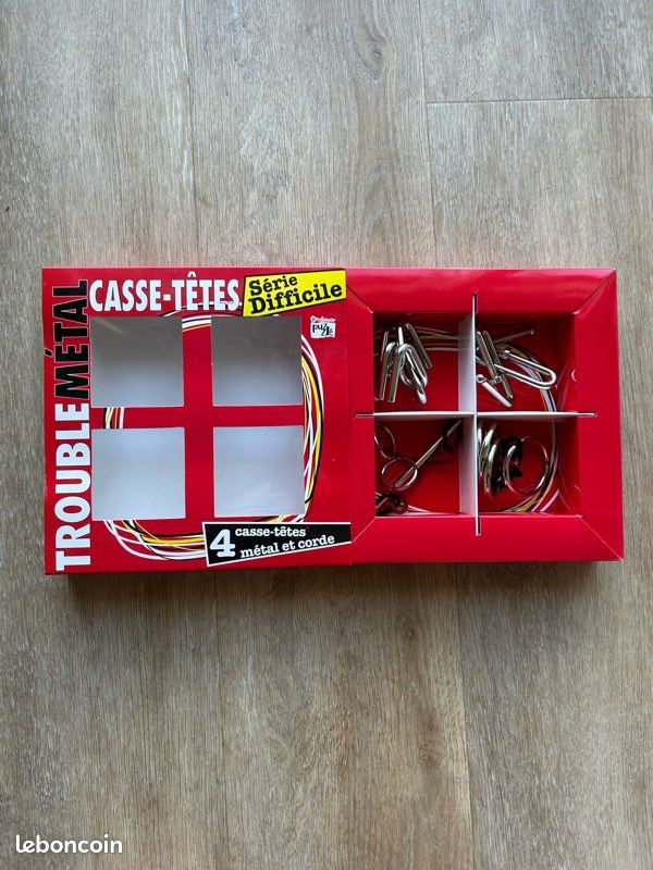 Lot De 4 Casse-Têtes En Bois Avec Solutions - Neuf - Pour Ados Et Adultes