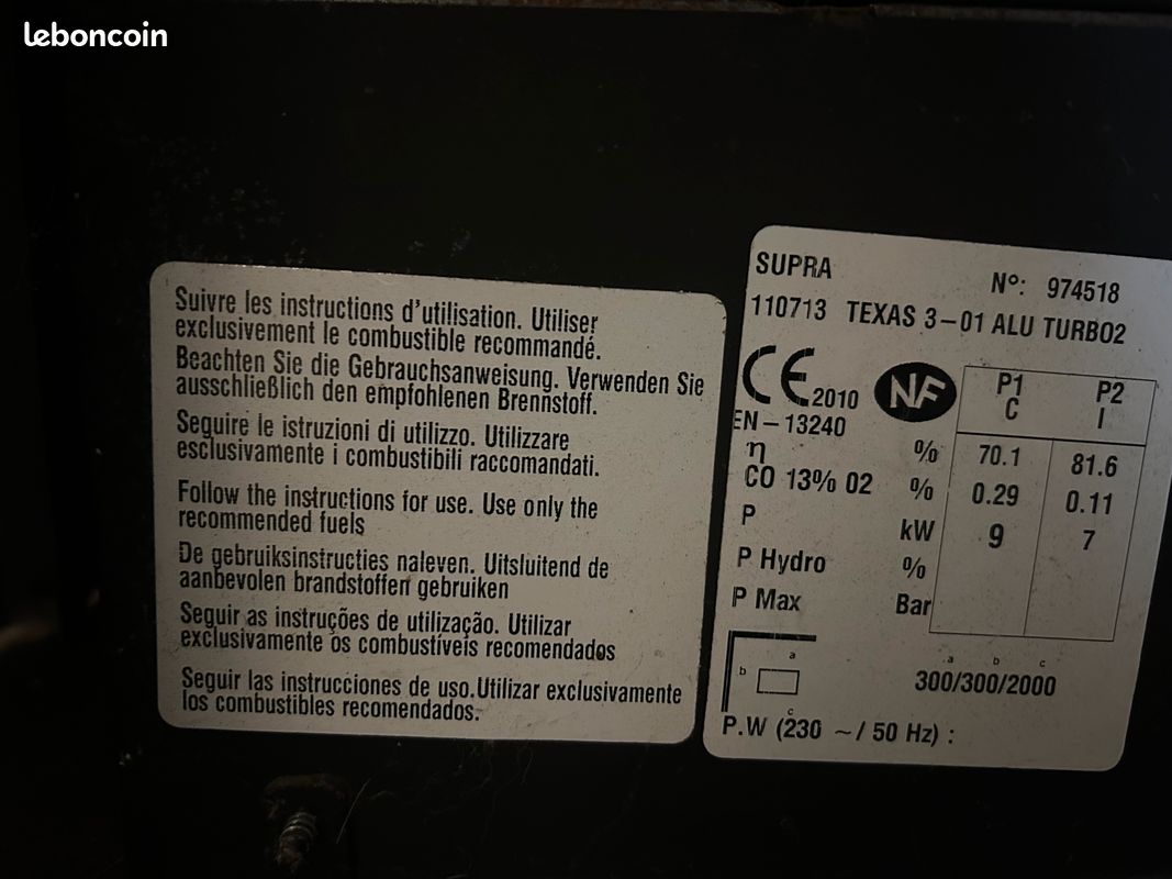 Poêle à bois supra texas 3 9kw (image 3)