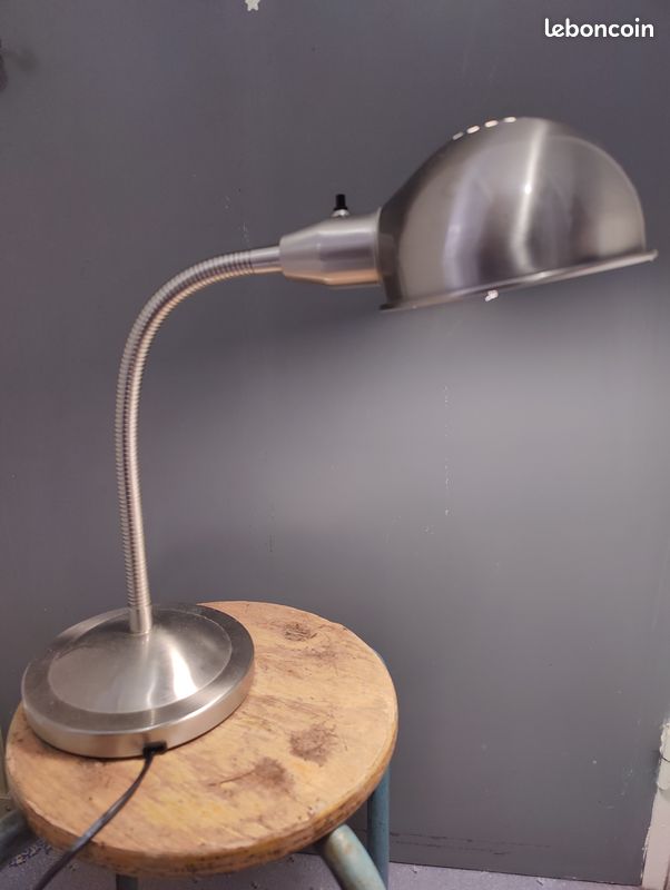 Lampe Ikea Format A0103 Chromée vintage année 1980 (image 1)