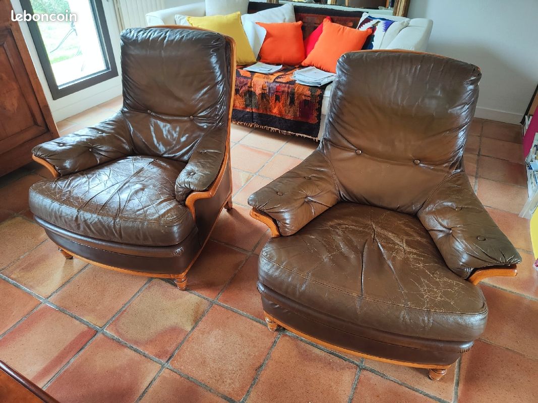 Fauteuils en cuirs (image 1)