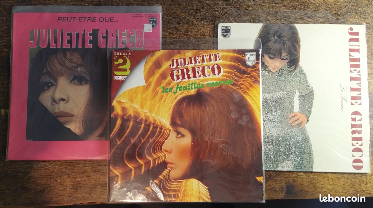 3 Disques vinyls 33t Juliette GRECO (image 1)