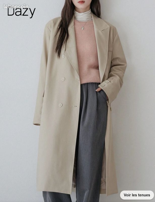Blazer à bouton col à revers (image 3)