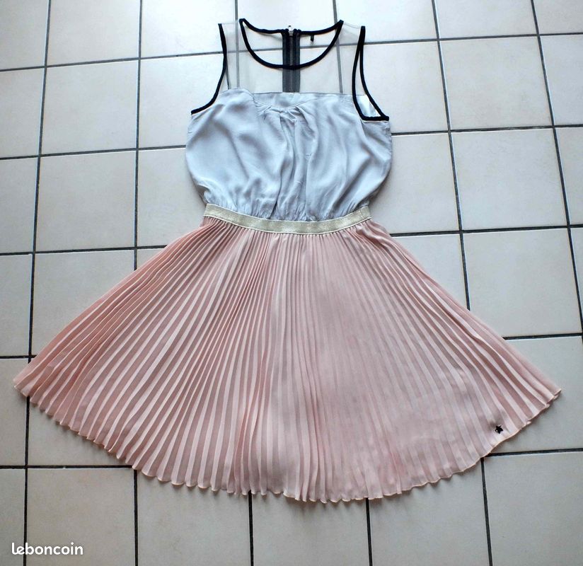 Robe IKKS Pour Fille Taille 16 Ans - Noir Manches Longues Genou - Occasion Bon état