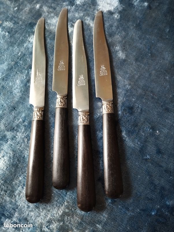 SÉRIE DE DOUZE couteaux ancien. manche ébène EUR 295,00 - FR