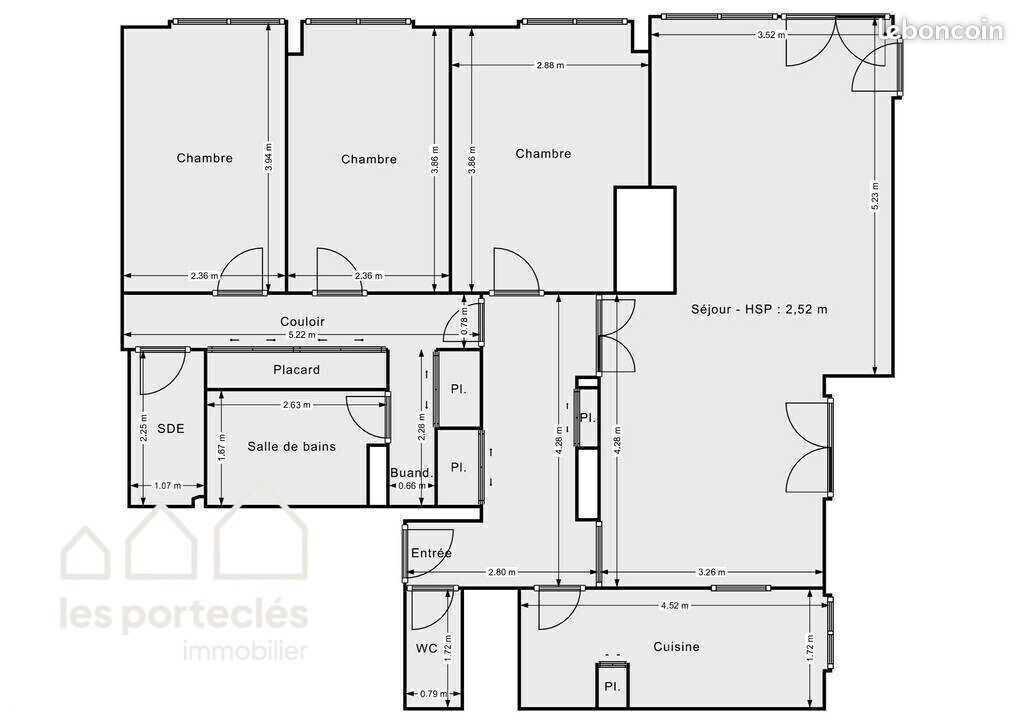 Appartement 5 pièces 90 m² · à Louveciennes · 90 m² · 375 000 €