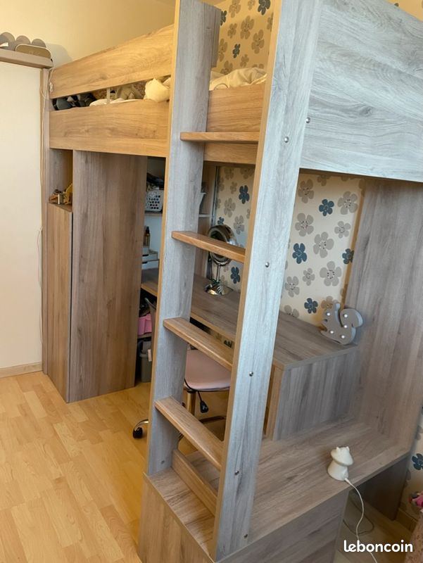 Lit bureau mezzanine enfant Camif - Mobilier enfant