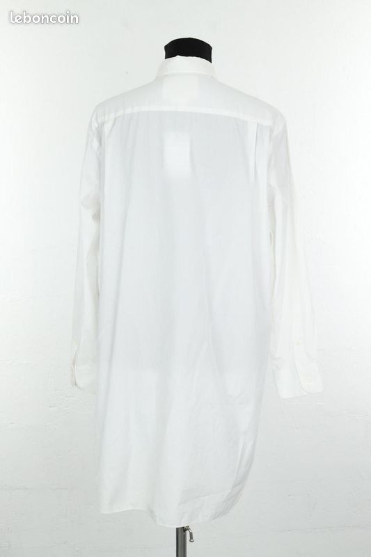 Robe Courte En Coton Blanc Comme Des Garçons – Taille L, Style Mini Décontracté
