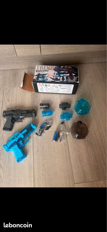 Pistolet à Eau électrique Lumineux 2 En 1 – Batterie Rechargeable, Réservoir 487 Ml, Portée 8-10 M – Pour Enfants Et Adultes – Été En Bleu