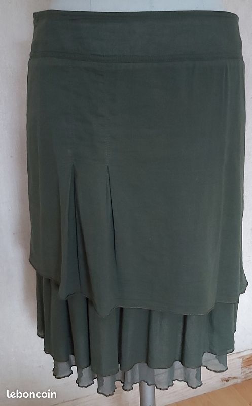 Jupe kaki - taille 40 (image 1)