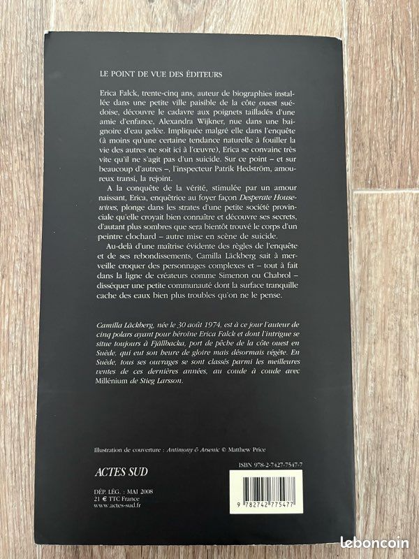 La Princesse des glaces, Camilla Lackberg, actes noirs, Actes Sud, roman policier (image 3)