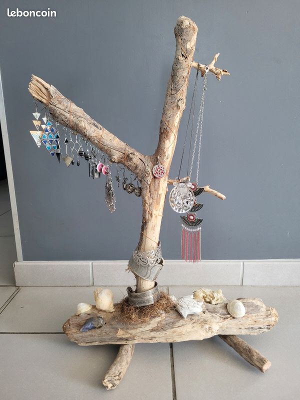 Porte bijoux bois flotté Décoration