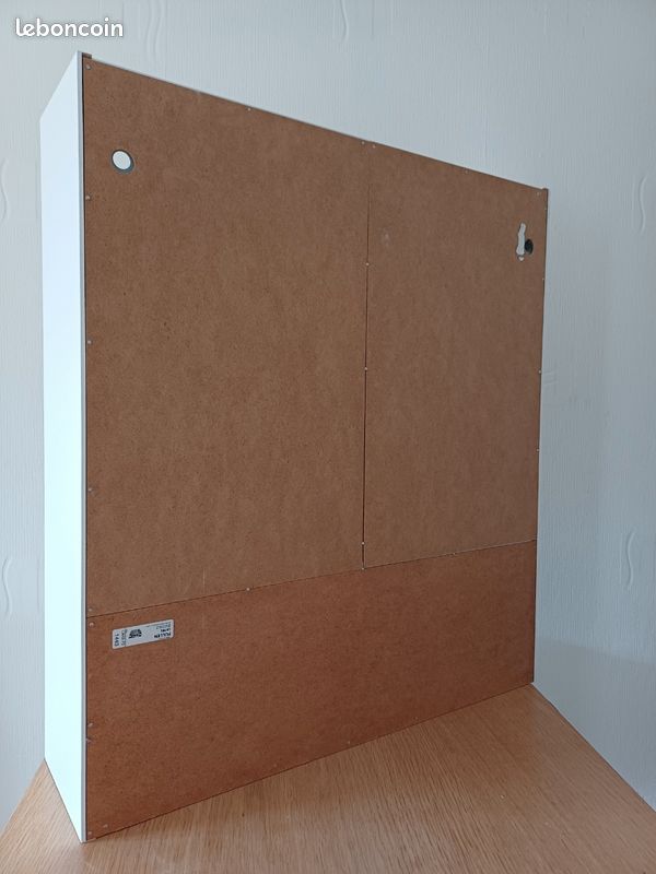 Meuble haut de salle de bain avec porte miroir coulissante (image 3)