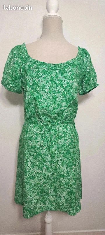 Robe fleurie verte Pimkie 40 (image 2)
