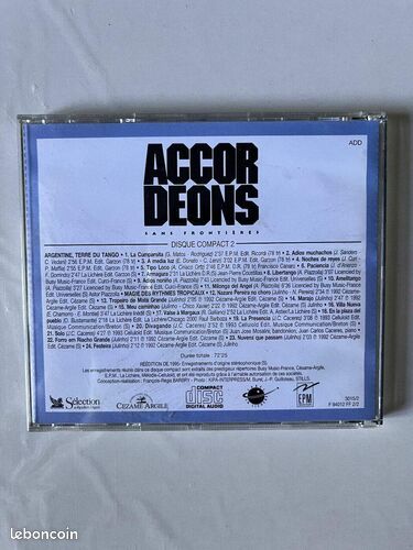 [CD audio] Accordéon sans frontières N2 - Sélection du Reader's Digest CD - Bon état (image 2)