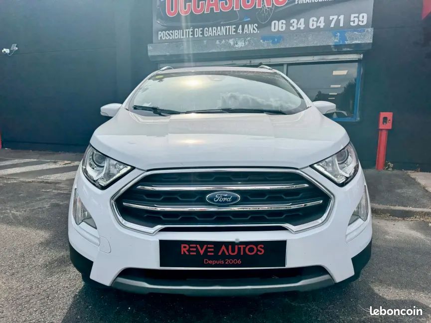 Ford ecosport 1.5l tdci 95ch titanium 01/2020 97000kms 13490 distribution neuve garantie 6 mois totale extension de garantie / financement / reprise possible (image 2)
