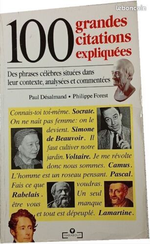 [Livre] 100 grandes citations expliquées - Bon état (image 1)