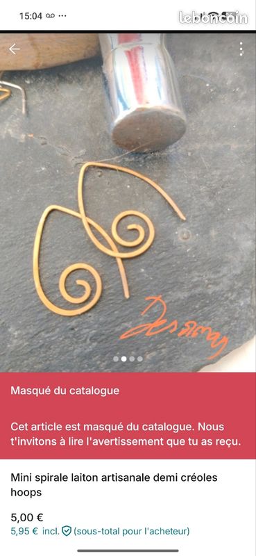 Bijoux boucles d'oreilles en laiton naturel fabriqué dans la stratégie avec l'embout on voit rapide aux enveloppes plus le protéger professionnel (image 2)