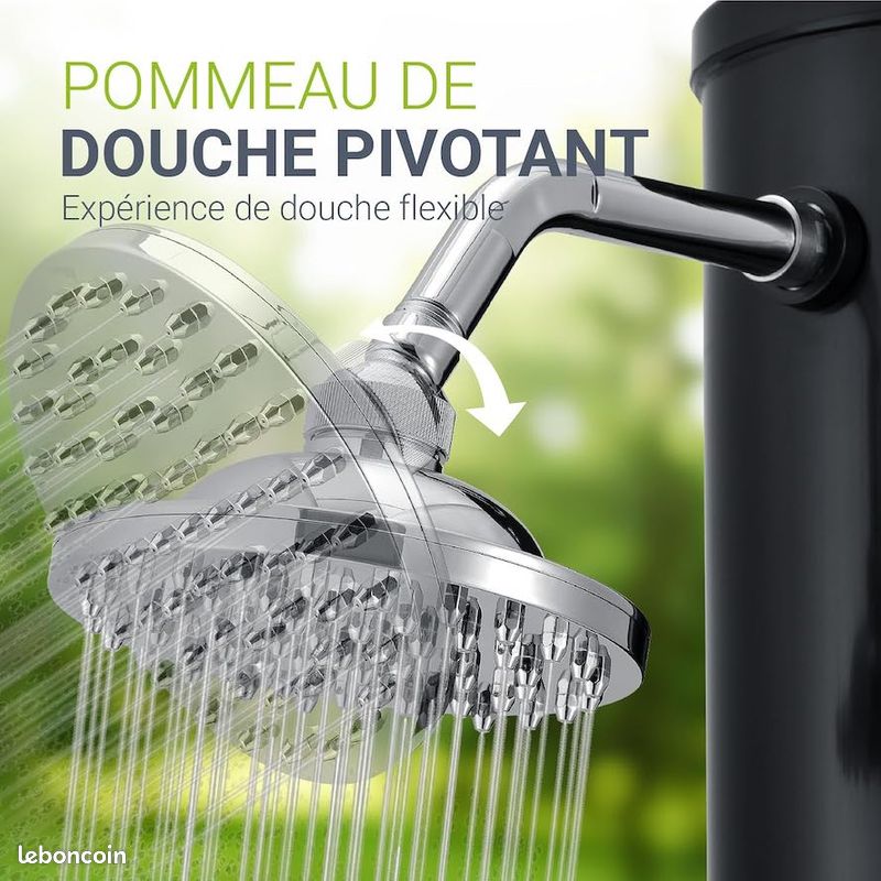 Douche Solaire Exterieur 35 litres - 217 cm - Jusqu'à 60 °C - Pommeau de Douche pivotant, Douche de Pied et raccord pour Tuyau d'arrosage - Neuve - Livraison gratuite ⭐ ⭐ ⭐ (image 3)
