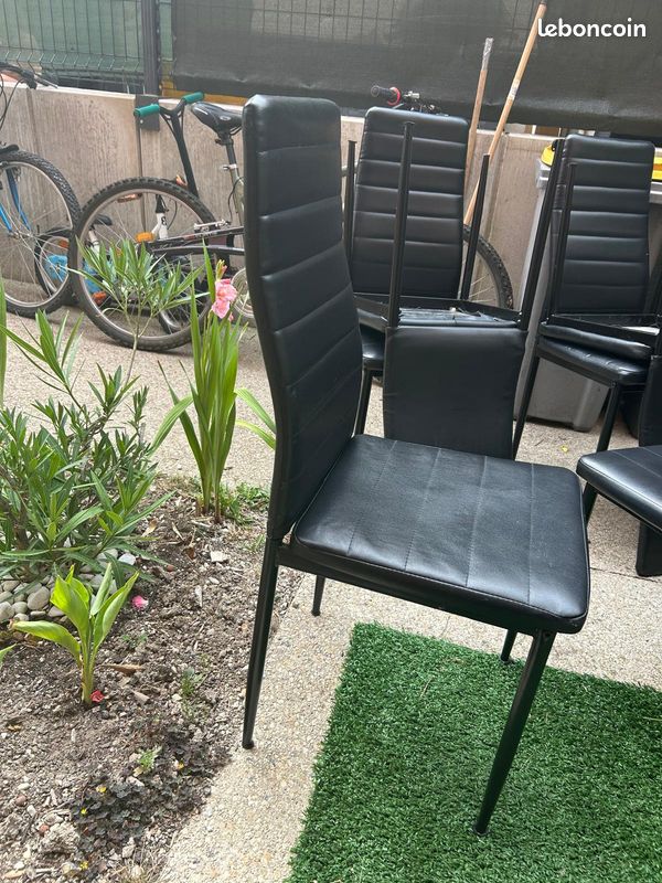 6 chaises noires (image 2)