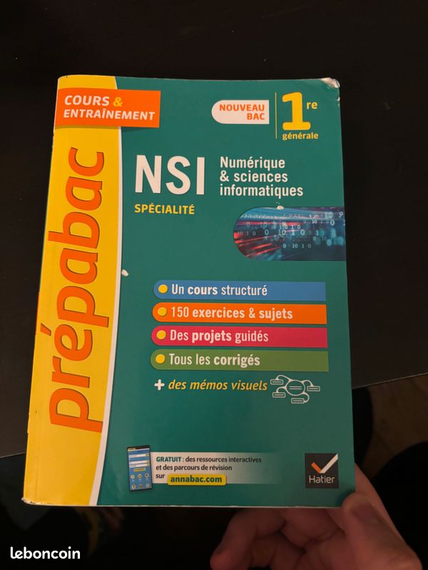 Prépabac NSI 1re générale – Cours et exercices corrigés – Hatier (image 1)