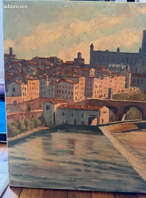 🖼️ *Tableau Huile sur Toile – Superbe Vue d'Albi (Tarn) – Format 12P (image 2)