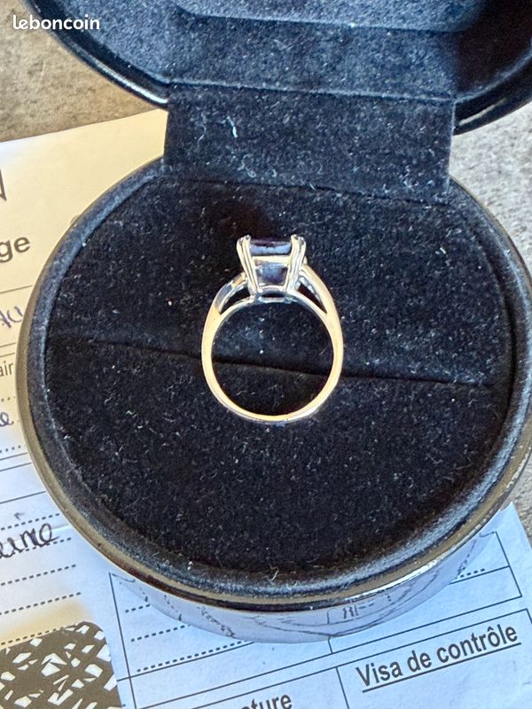 Bague Mauboussin or 18 carats 750 améthyste diamants (image 7)