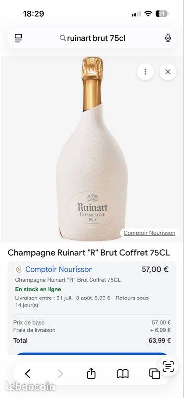 Ruinart R coffret brut 75cl (image 11)