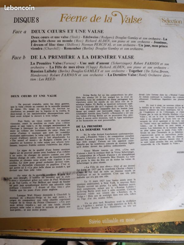 8 Disque Vinyle 33 tours Valses Romantiques. La Valse a L'opera (image 8)