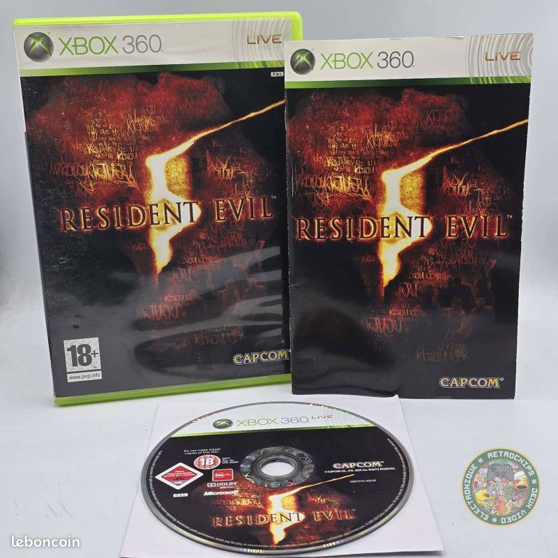 jeu RESIDENT EVIL 5 xbox 360 en francais game spiel juego gioco complet X360