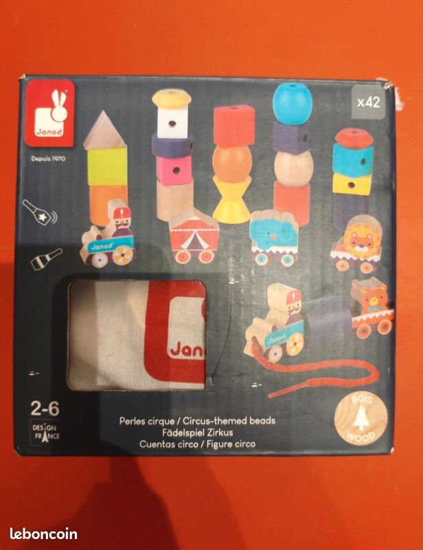 Jeu de 42 perles à enfiler cirque (image 1)