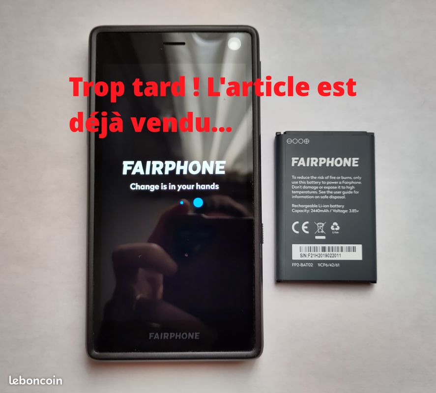 [Vendu] Téléphone portable Fairphone 2 en parfait état de fonctionnement (image 1)